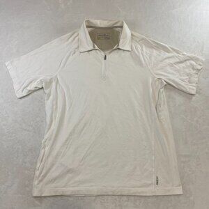 Eddie Bauer Travex Pullover Mens TXL Beige Active Fit FreeDry 1/4 Zip Hiking XLT